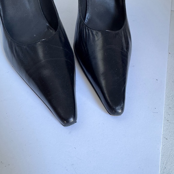Stuart weitzman black leather heels size 9.5 - Picture 6 of 13